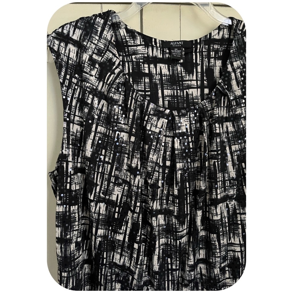 PLUS Alfani sparkle shell top